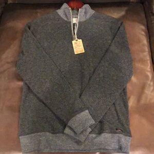 Faherty Dual Knit 1/4 ZIP Washed Black